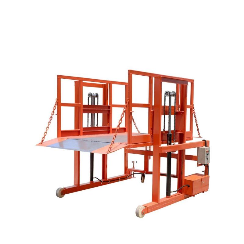 Factory Container Forklift Truck Pallet Stacker Electric Hydraulic Loading Dock Ramp