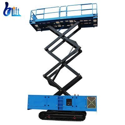 Load 200-450kg Self Propelled Mobile Hydraulic Table Crawler Scissor Lift Lifting Machine for Construction