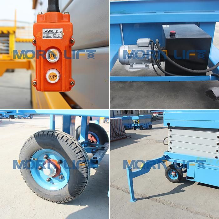 6m Mobile Small Scissor Lift Manual Compact Work Platform