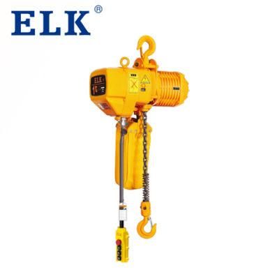 ELK Supply 1 Ton Crane Lifting Equipment Electric Chain Hoist with Hook or Trolley CE Approval