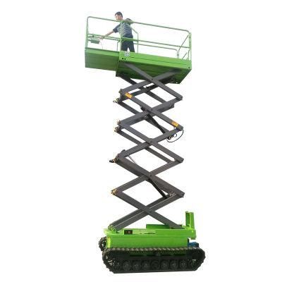 10m Crawler Tracked Hydraulic Scissor Working Platform Lift for Sale