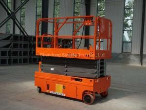 Leased DC Electric Motor Drive Self Propelled 3.5m Small Electric Motor Scissor Lift