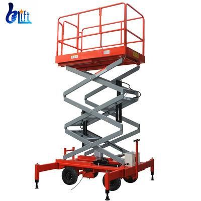 16m Hydraulic Aerial Construction Platforms Electric Mobile Scissor Lift