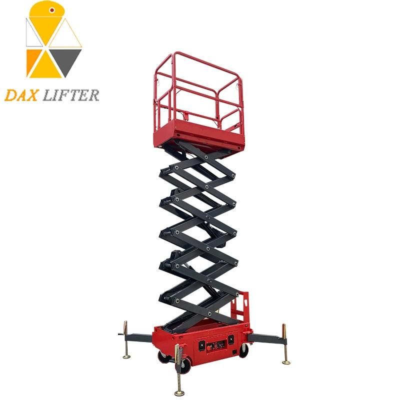 Easy Operation Mini Semi Electric Scissor Lifts with Support Legs