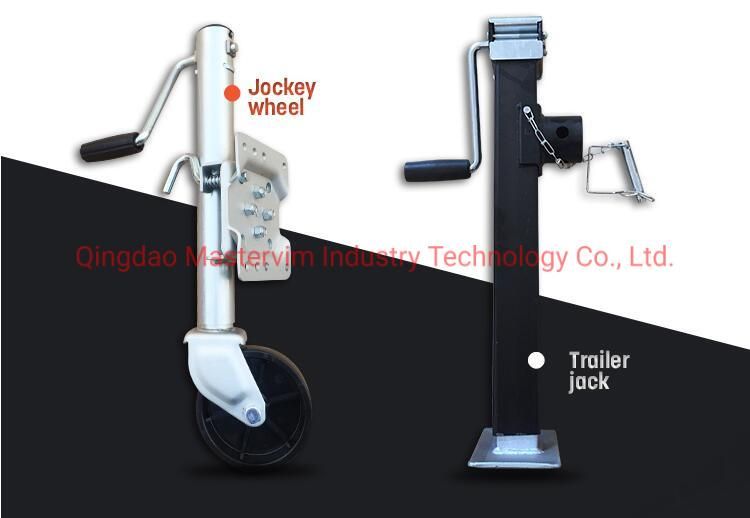 Handle Portable Jockey Wheels Jack with Galvanized Tube