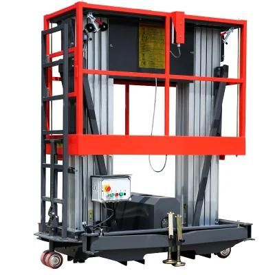 14m Manual Handle Steer Outriggered Aluminum Man Lifting Platform