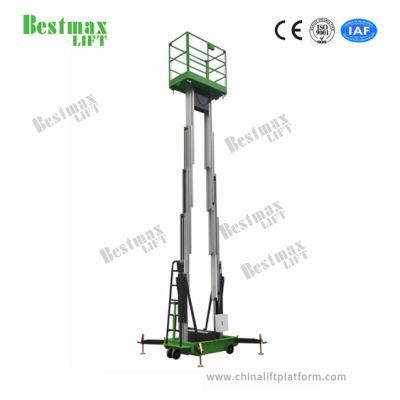 10m Double Mast Manual Pushing Man Lift