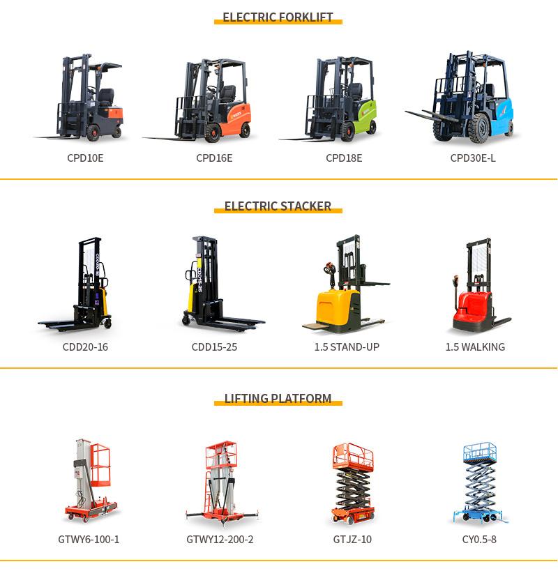 Shanding Nice Price Forklift Cdd15 1.52ton Stacker