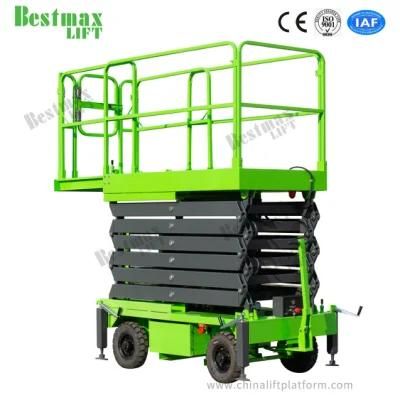 11m Working Height Semi Electric Scissor Lift with 500 Kg Load