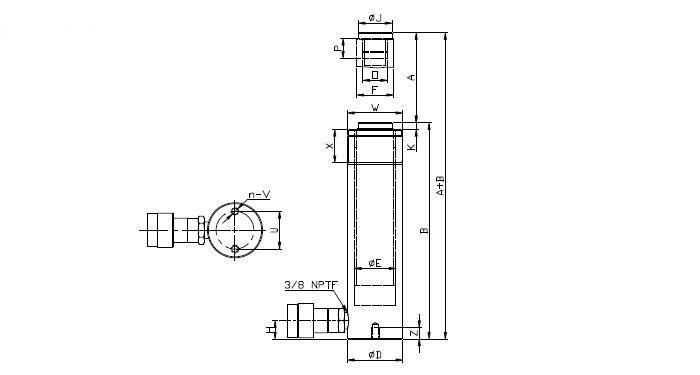 RC-1014 Long Stroke High Quality Single Acting Hydraulic Lifting Jack