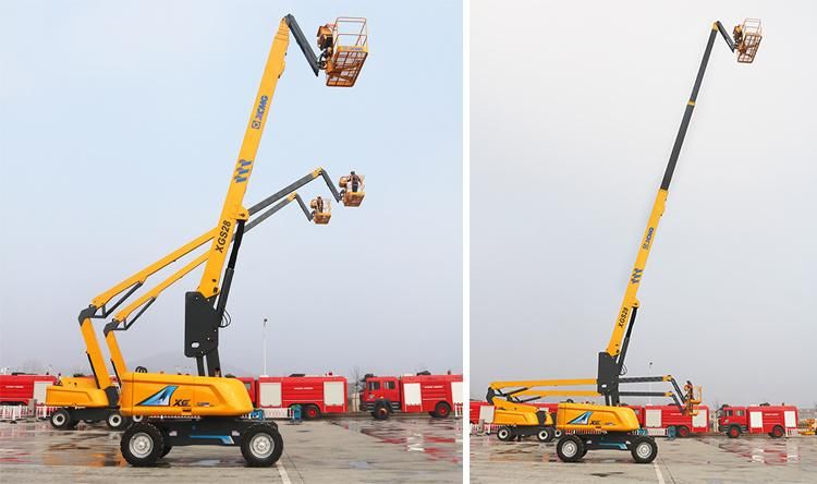 XCMG Hydraulic Vertical Platform Lift Xgs28 28m Warehouse Towable Manlift Price