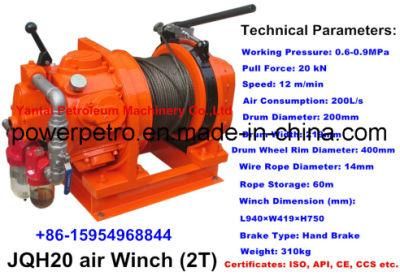 2t/2000kg/2ton Air Winch Used for Coal Minings