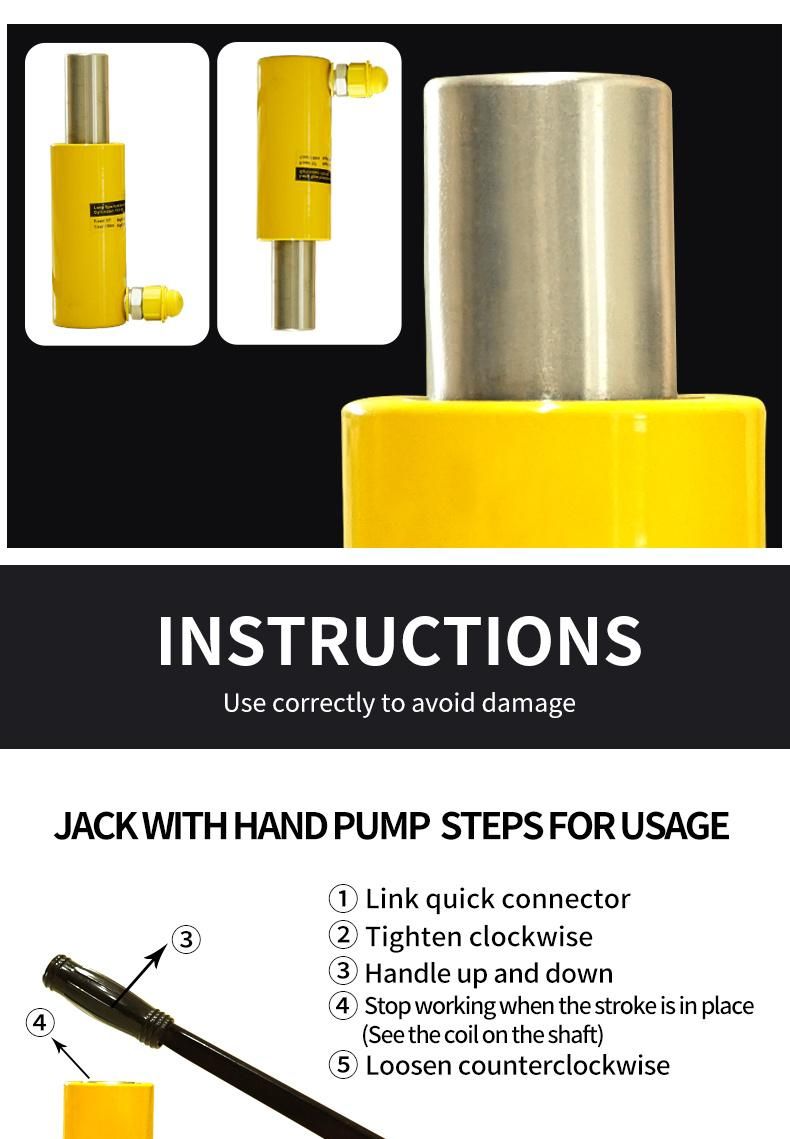 100 600 Ton Double Acting Lifting Hydraulic Trailer Construcsion Jack Lift Electric