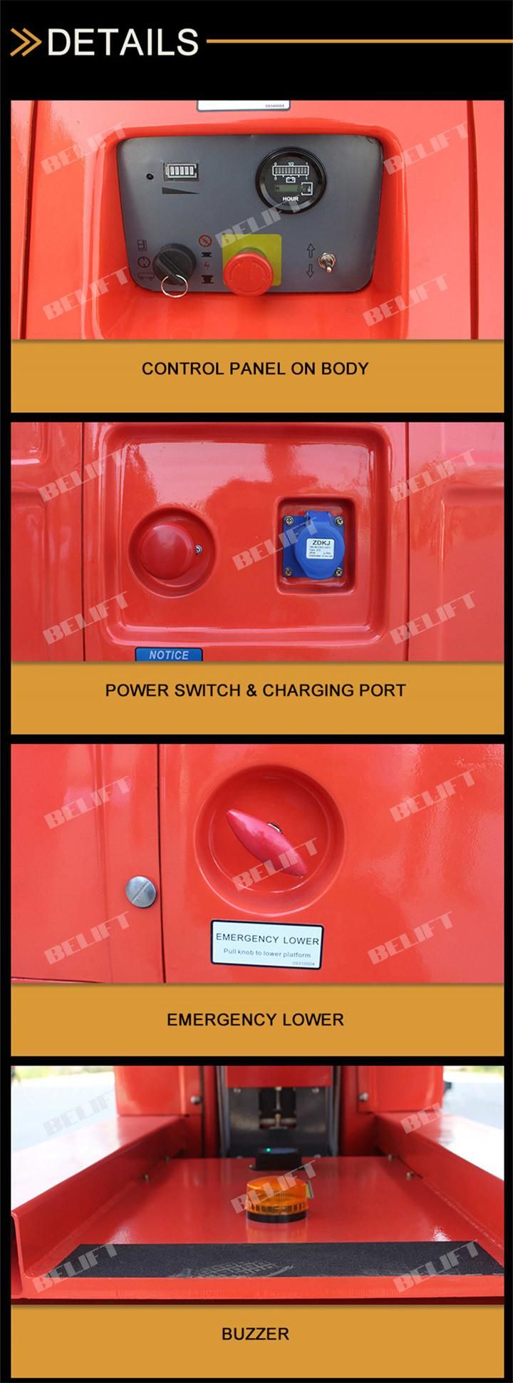 200kg 150kg Load Weight Electric Driver Self Propelled Dual Masts Aluminum High Aerial Work Platform Lift