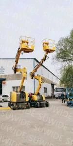 Electrical Mobile Elevating Aerial Work Platform 16m Articulated Boom Lift for Sale