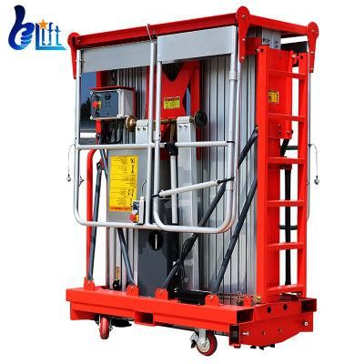 Platform Height 6 M-16 M High End Aluminum Dual Mast Industrial Lifting Hydrolic Lifter