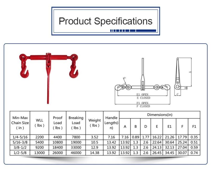 Drop Forged Steel Chain Tensioner Cargo Lashing Load Binder