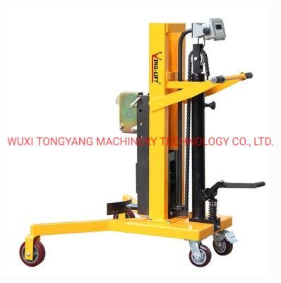 1000lb Capacity Hydraulic Drum Handler with Weighing Scale Dtf450b-1