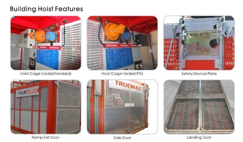 2ton Double Cage Building Hoist Sc200/200td, Construction Hoist