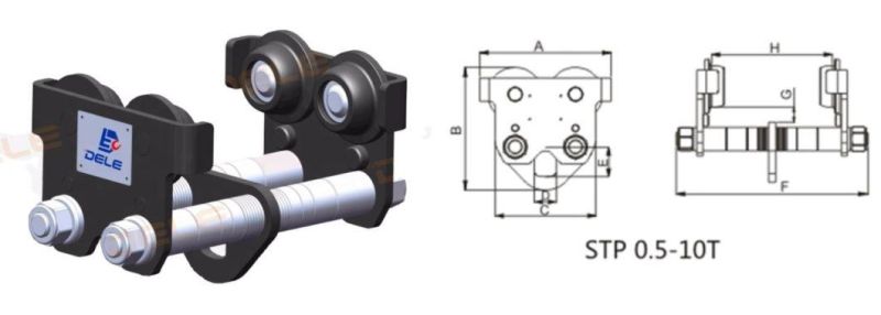 Hard Push Trolley Series Geared Trolley of Model STP