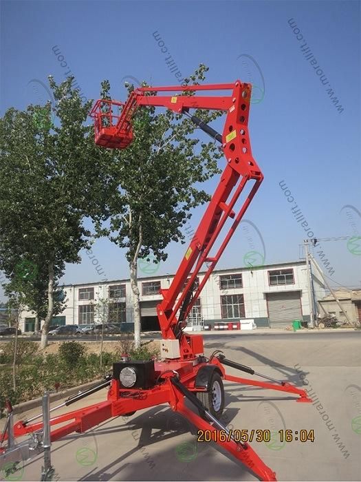 10m High Trailer Mounted Boom Lift for Man