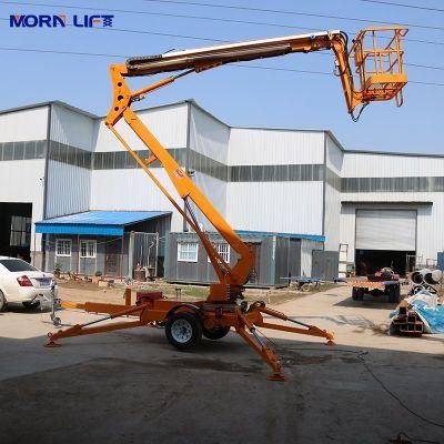 China 12m Morn Trailer Mounted Aerial Tow Behind Boom Lift