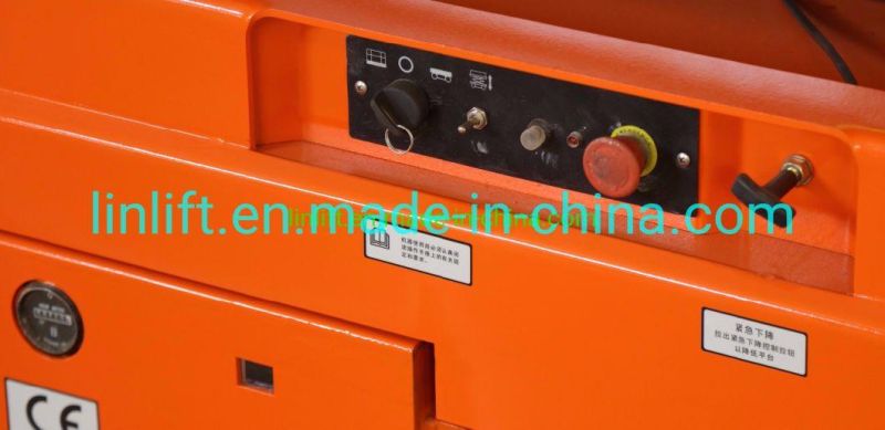 10m Electric Scissor Lift Battery Work Long Time CE Hot Sale