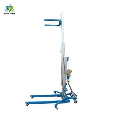 Indoor Outdoor Mobile Manual Mini Man Lift with CE