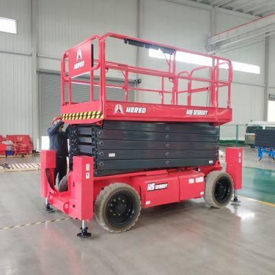 Hered 18 Meters All Terrain Electric Hydraulic Heavy Duty Scissor Lift Awp Dealers