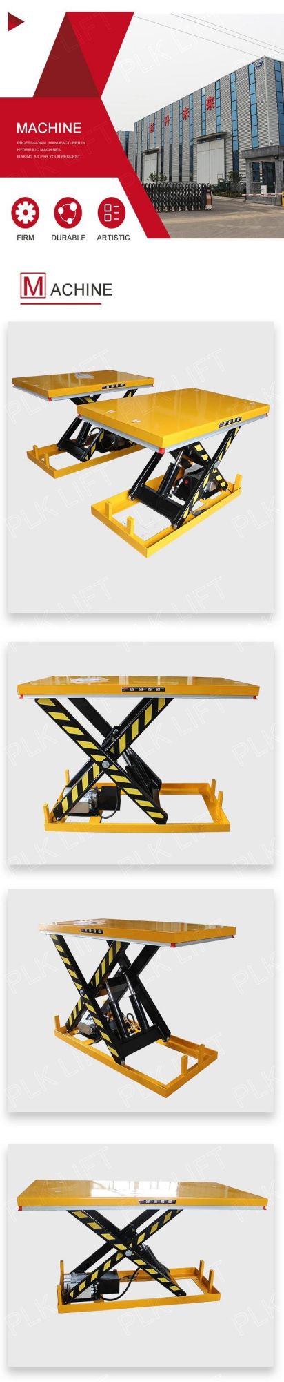 Hydraulic Scissor Lift Table Electric Hydraulic Material Lift