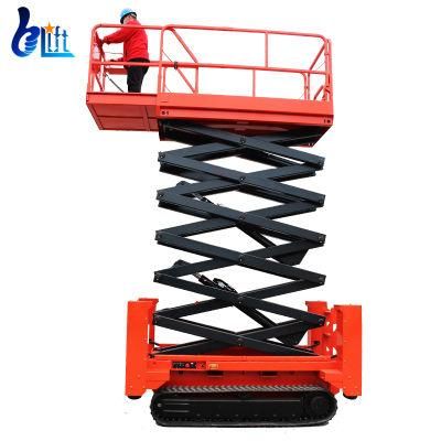 Crawler Scissor Lift Machine Rough Terrain Scissor Platform