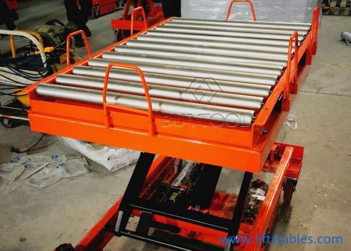 Electric Hydraulic Scissor Lift Table with Roller Ball Platform