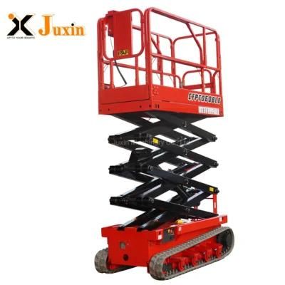 Jinan Juxin Aerial Platform Multi Scissor Lift Table Crawler Mobile Scissor Lift