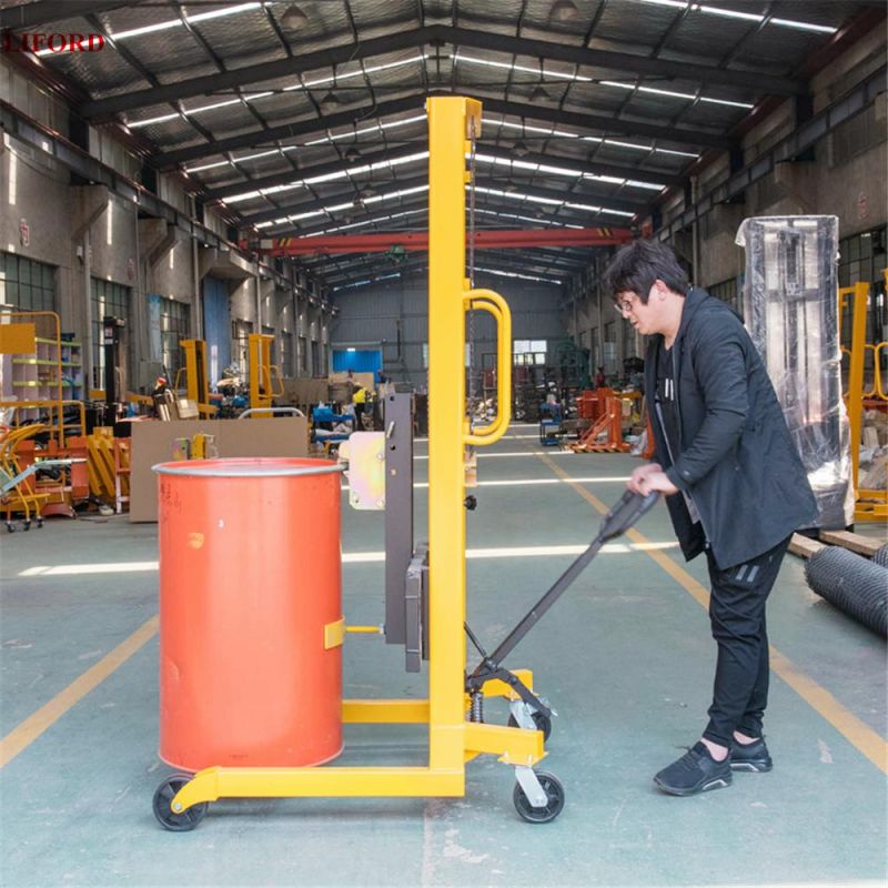400kg Hydraulic Drum Lifter Hand Manual Stacker with Hydraulic Pump