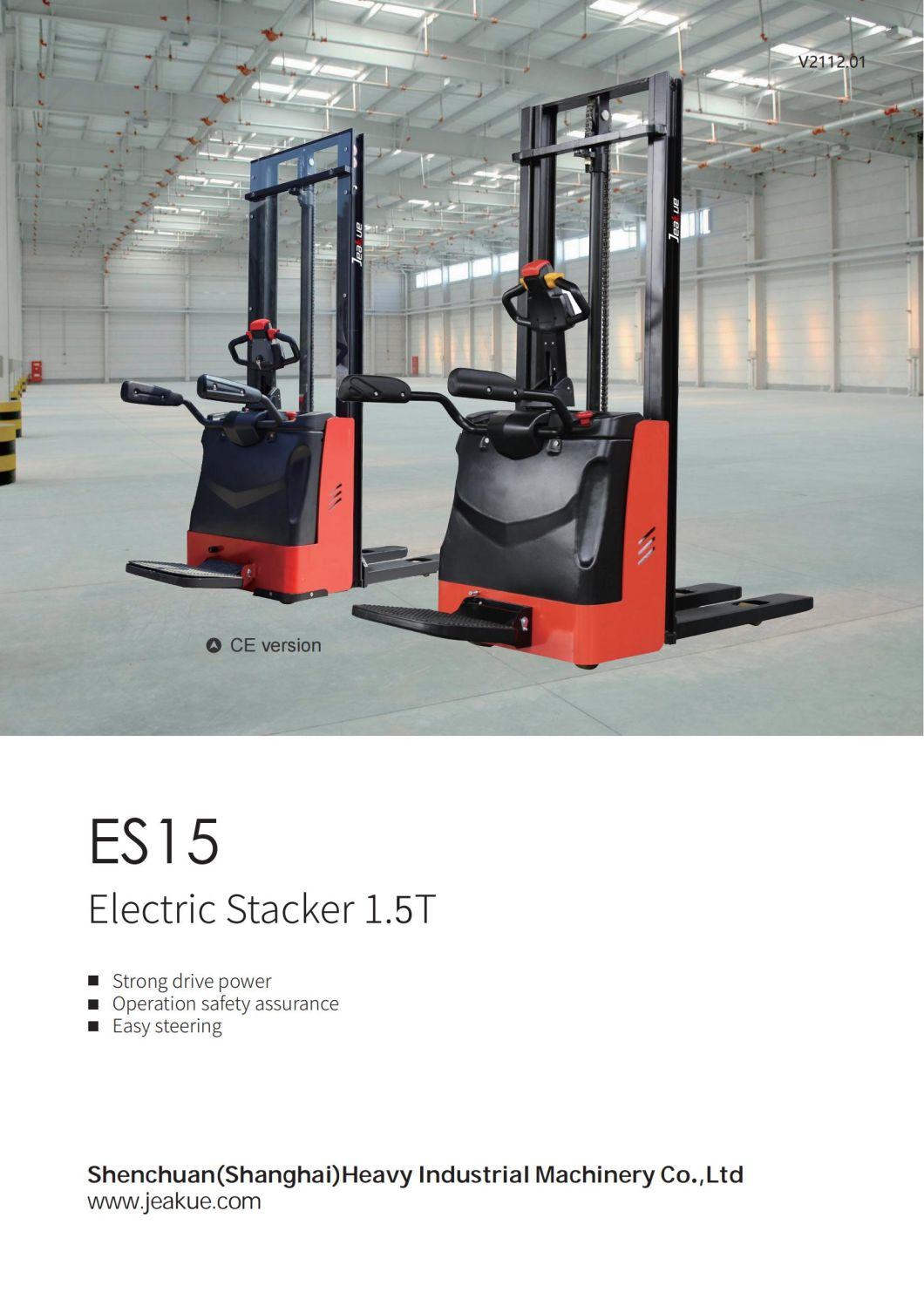 1.5t Standing Electric Stacker with Protect Arm