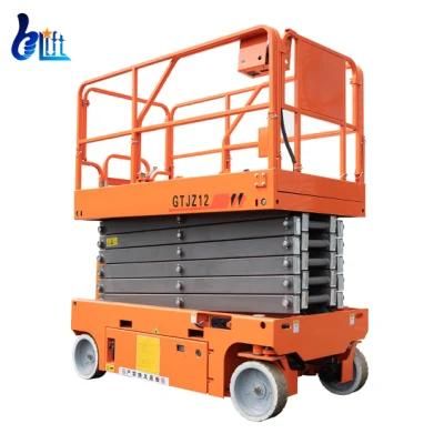 14m Hydraulic Aerial Lift Platforms Electric Self-Propelled Scissor Lift
