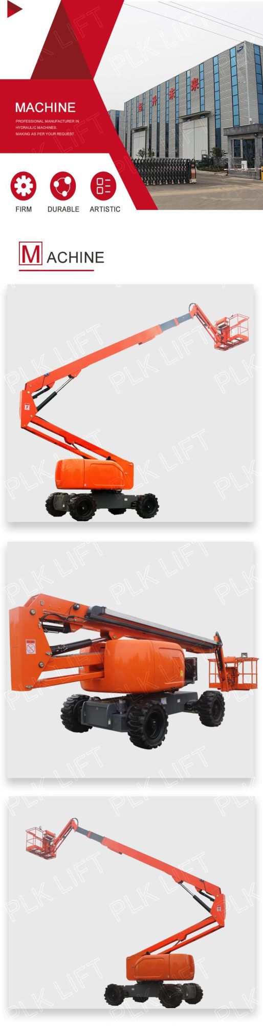 Construction Motorized Articulating Bucket Lift