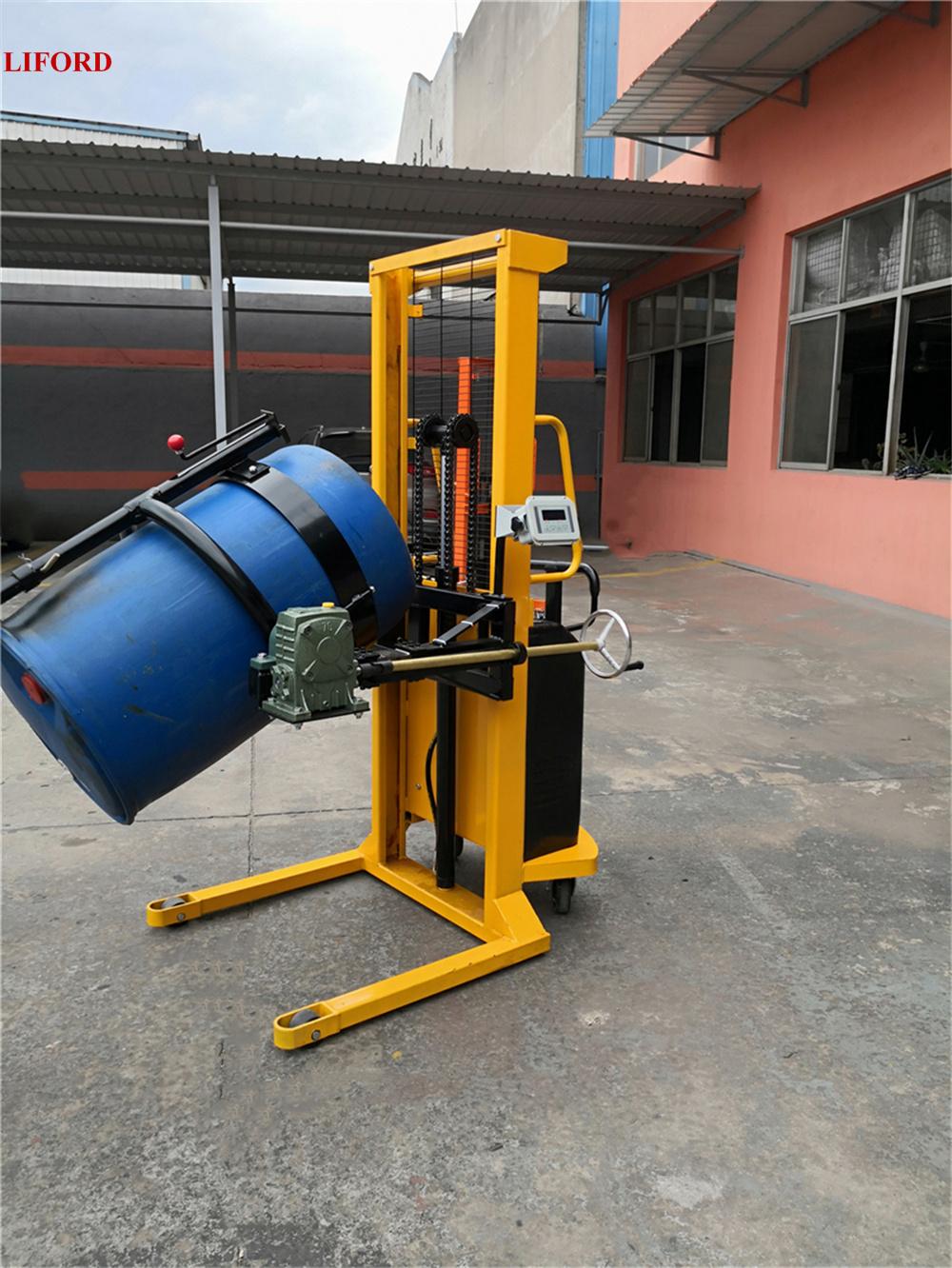 520kg Capacity Portable Powered Hydraulic Semi Electric Drum Lifter Yl520