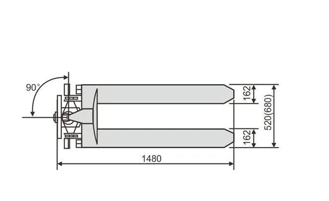 Manual Hydraulic Lifting Fork High 800mm Rise Pallet Truck