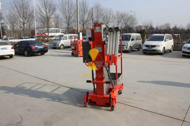 Easy Controlled Man Lift Single Mast Aerial Working Platform Lift