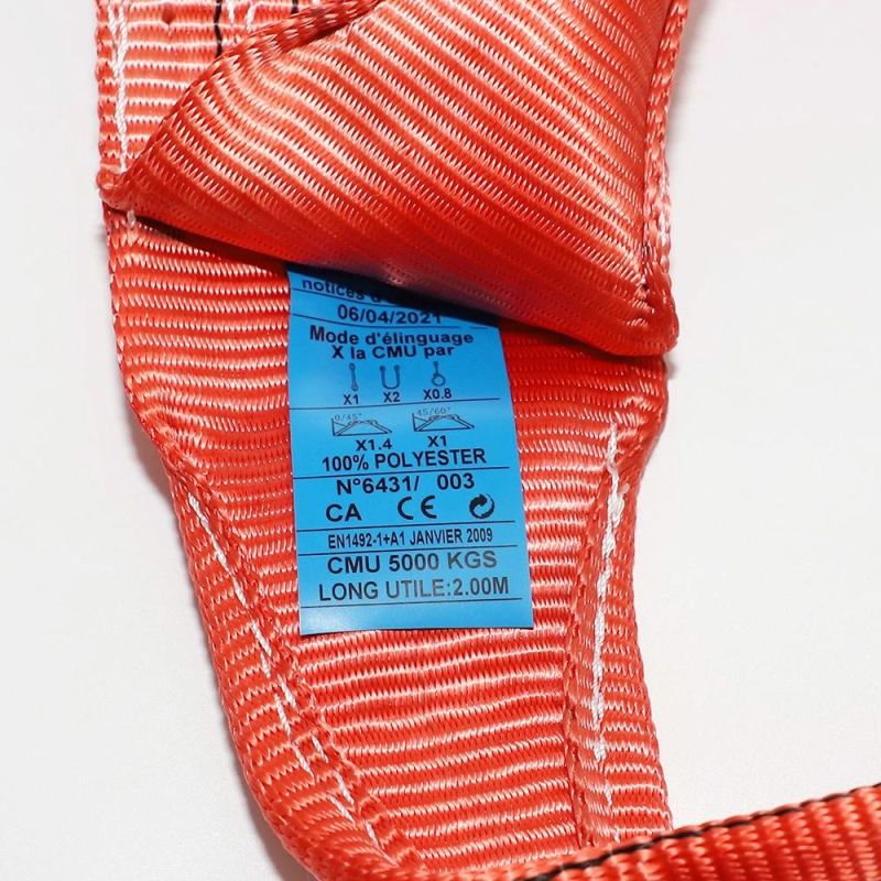 Lifting Flat Webbing Sling with 100% Polyester (NHWS-B) 2t 6m