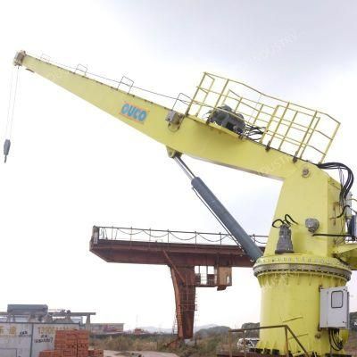 Ouco 5t15m Fixed Boom Marine Crane Sturdy Construction