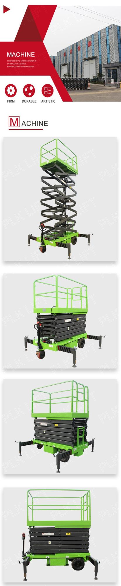 High Platform Height Hydraulic Scissor Lift Elevator