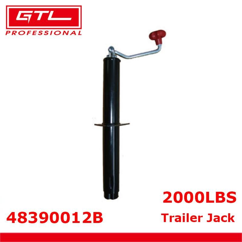 2000 Lbs 14.5" Lift Trailer Gear Trailer Prop Stand Side Wind Handle a-Frame Round Jack with a-Frame Bracket (48390012B)