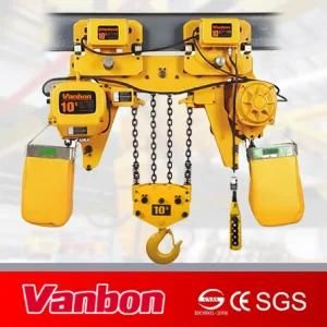 10t Low- Headroom Type with Japan Chain and Schneider Contactor Electric Chain Hoist Crane