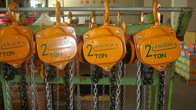 Kawasaki Brand Vital Type 0.25t to 100t Hand Chain Hoist and Manual Pulley Chain Block