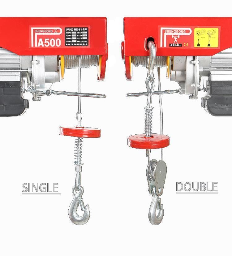 Manual Hoist Winch 500kg PA Mini Electric Hoist 0.5t Mini Electric Lifter