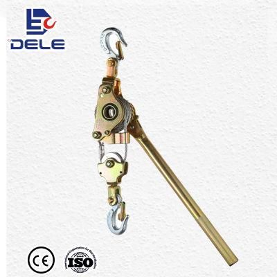 High Quality Dele Brand 1ton Manual Wire Rope Lever Hoist Hand Lever Block Dl-1000