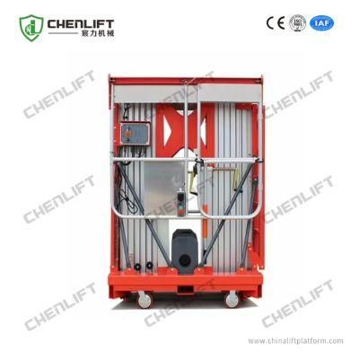 CE Certified Double Masts Manual Pushing Vertical Lift for Two Men