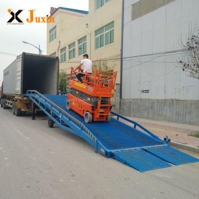 Forklift Truck Container Mobile Loading Yard Ramp with Adjustable Height Legs